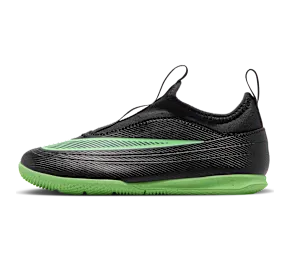 Nike Jr. Mercurial Vapor 17 Club ‘ Indoor/Court Low-Top “Black/Black/Illusion Green” (IR1212-001)