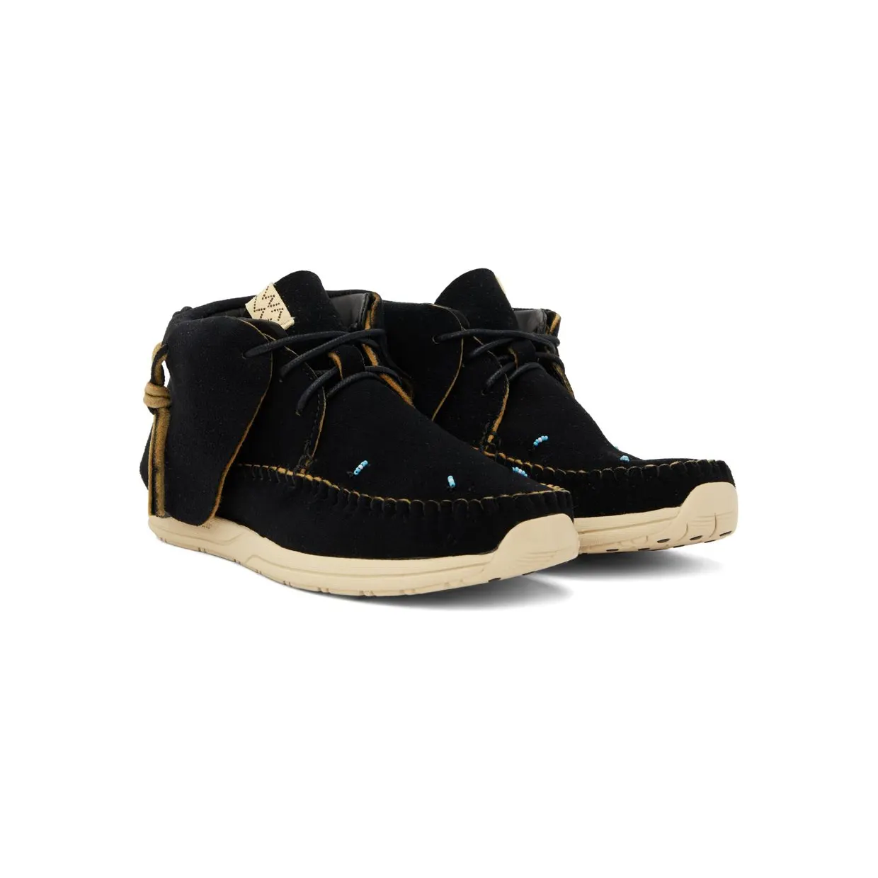 Visvim Beige Lhamo Folk Sneakers (0122102002003) (4)