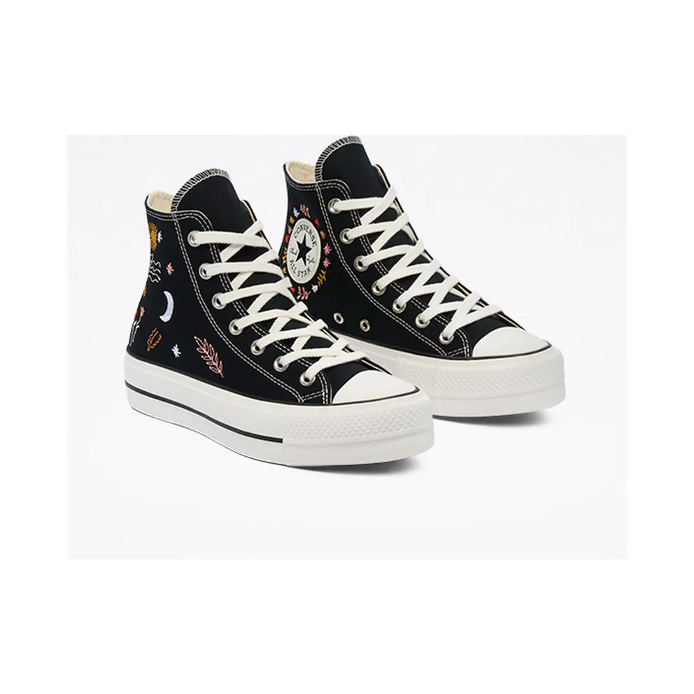 Converse It’s Okay To Wander Platform Chuck Taylor All Star High Top Black/vintage White/multi (571085C)