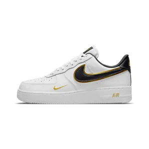 Nike Air Force 1 07 LV8 Double Swoosh “White / Metallic Gold / Black” (DA8481-100)