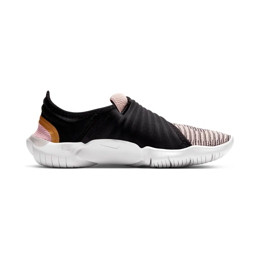 Nike Free RN Flyknit 3.0 “Black / Plum Chalk / Metallic Gold” (AQ5708-010)