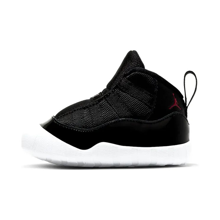 Jordan 11 Crib Bootie ‘Black’ “Black / White / Varsity Red” (CI6165-061)