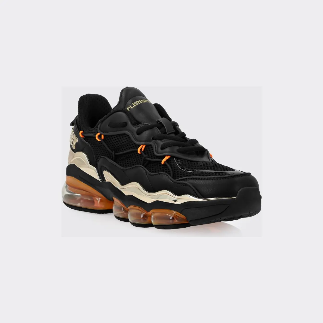 Plein Sport Mesh And Leather Sneakers Black 1 (PAESUSC0746STE003N0286)
