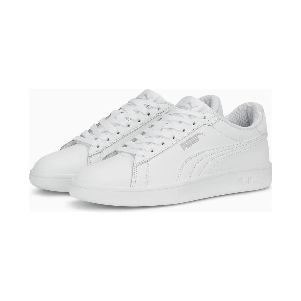 Puma Smash 3.0 Leather Youth White/Grey (392031-02)
