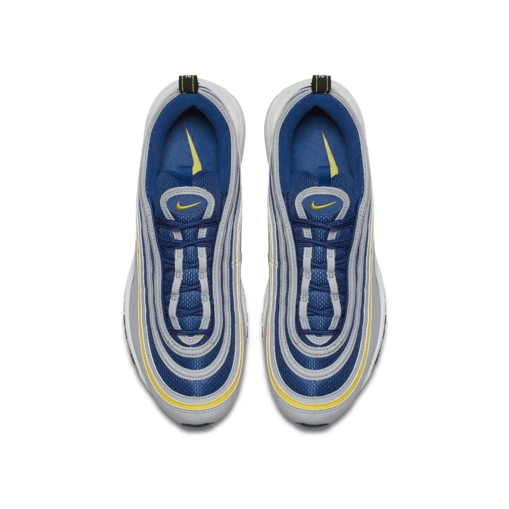 Nike Air Max 97 Michigan Wolf Grey/Tour Yellow-Gym Blue-White-Black (921826-006)