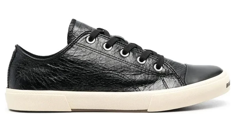 Balenciaga Paris Low Top Leather Sneaker Black (688754W3RCB1090)