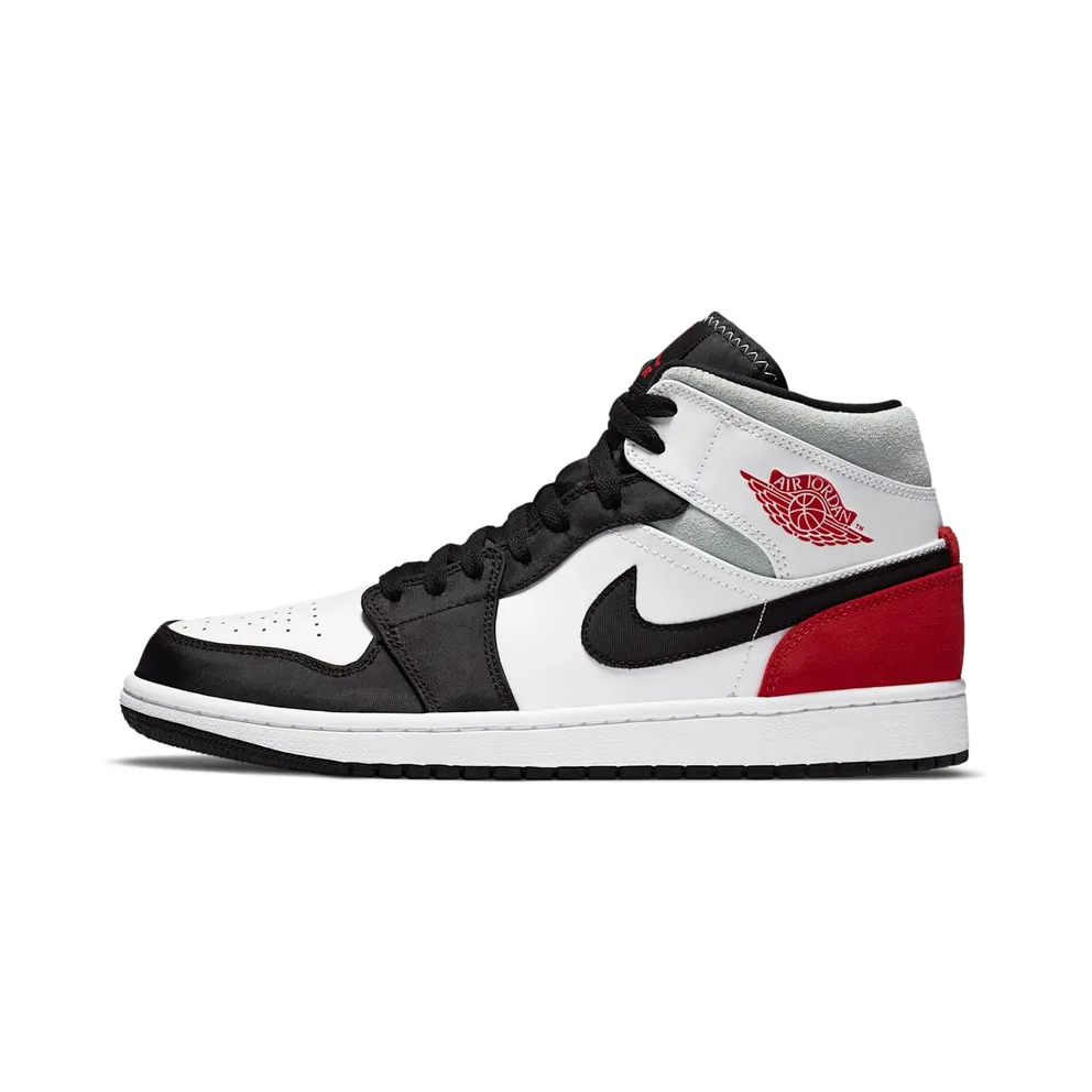 Jordan 1 Mid SE Union Black Toe White/Black-Light Smoke Grey-Gym Red (852542-100)