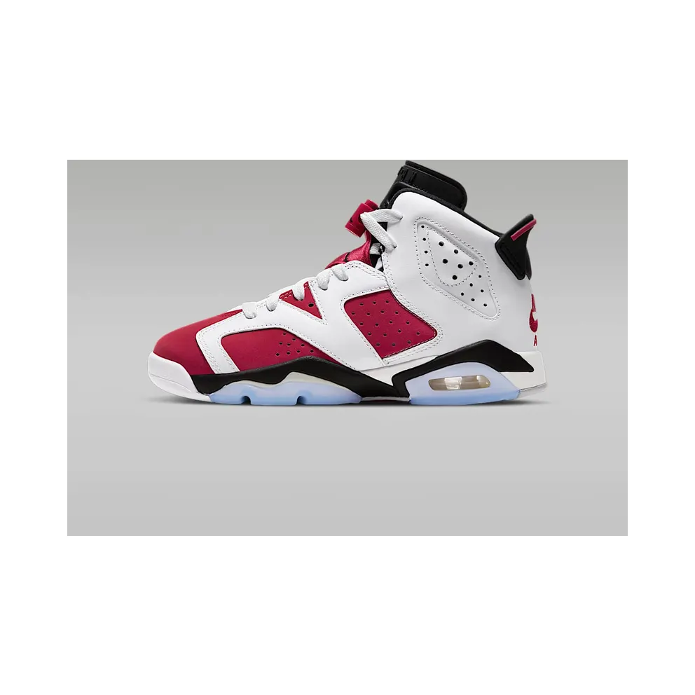 Jordan 6 Retro Carmine 2021 (GS) White/Black-Carmine (384665-106)
