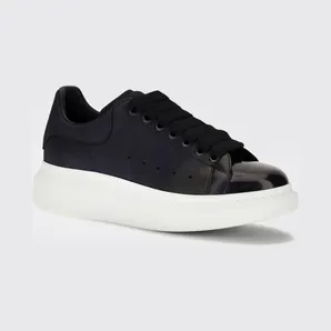 Mcqueen Oversize Low-Top Calfskin Trainers with Chunky Sole Blue (553680WIAKR4008)