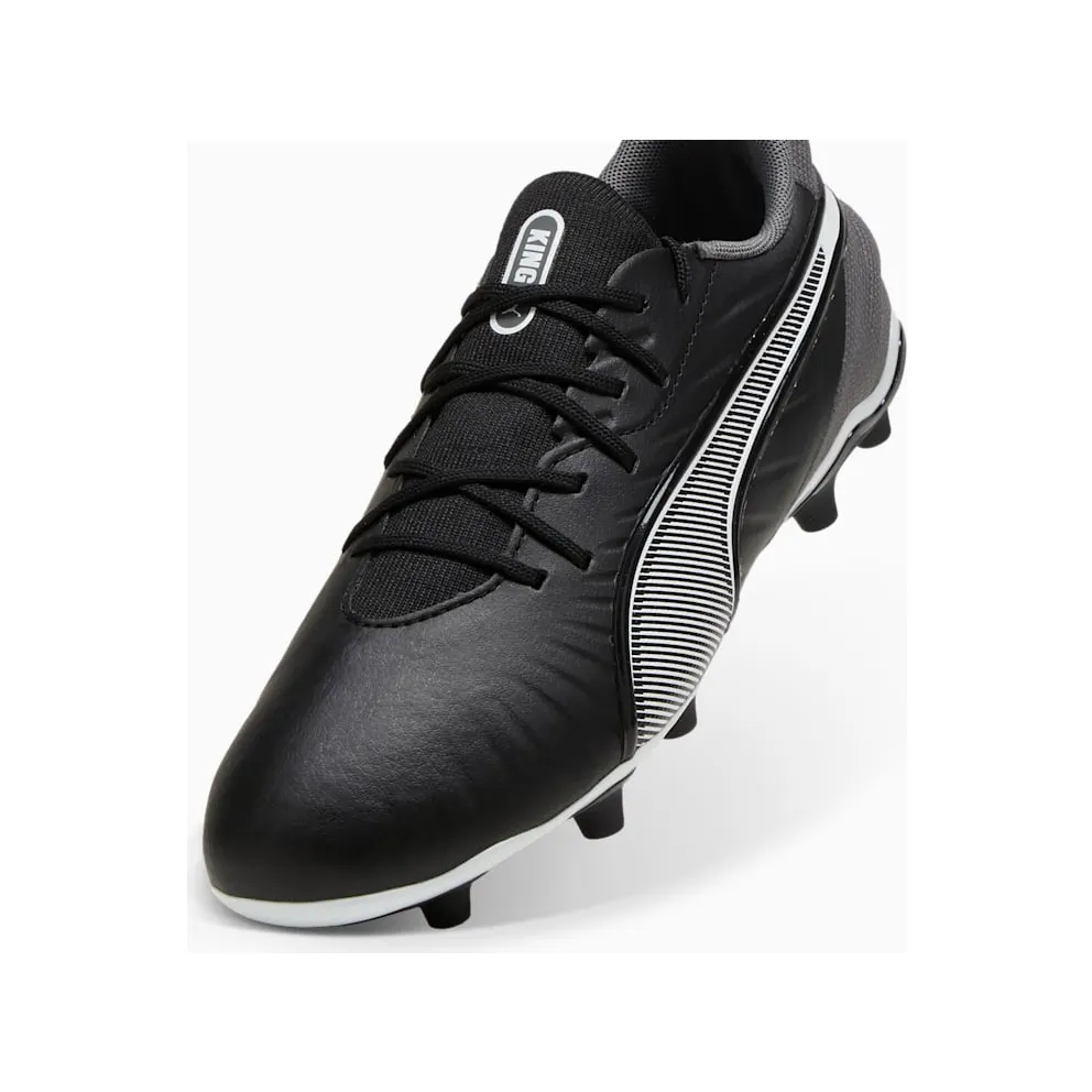 Puma King Match FG/AG Jr Black White Cool Dark Grey (108048-01)