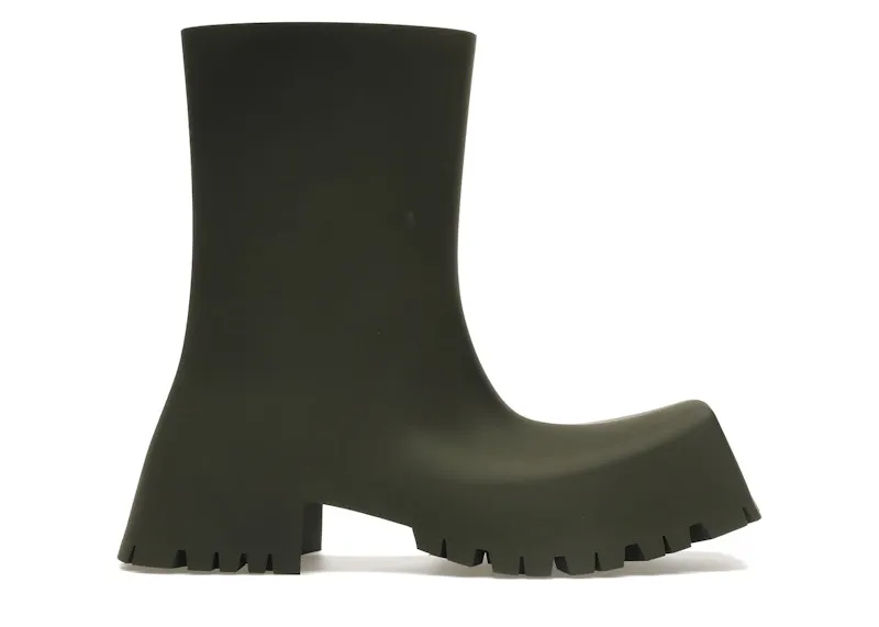 Balenciaga Trooper Rubber Boot Dark Green (680660W0FO83300)