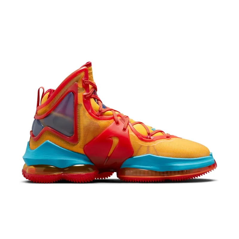 LeBron 19 Orange – “Mantra Orange / University Gold / University Red / Light Blue Fury” (DC9338-800)