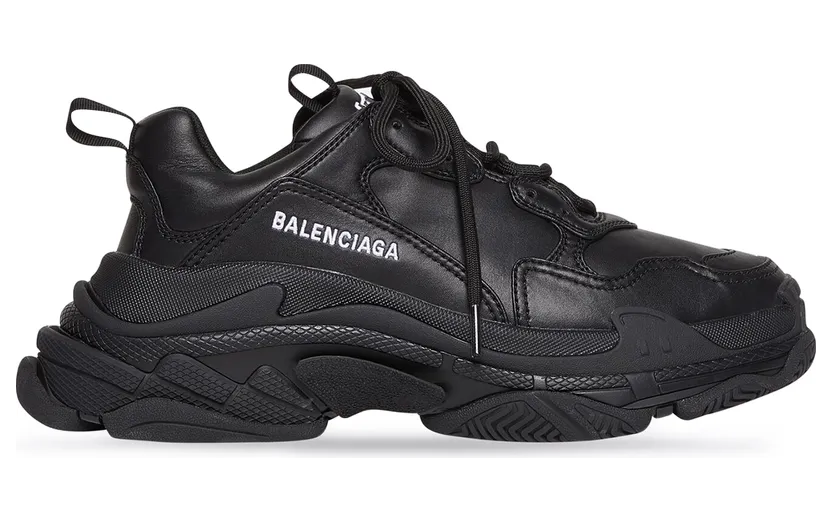 Balenciaga Triple S Synthetic Leather Triple Black (W) (524039W2FA51000)
