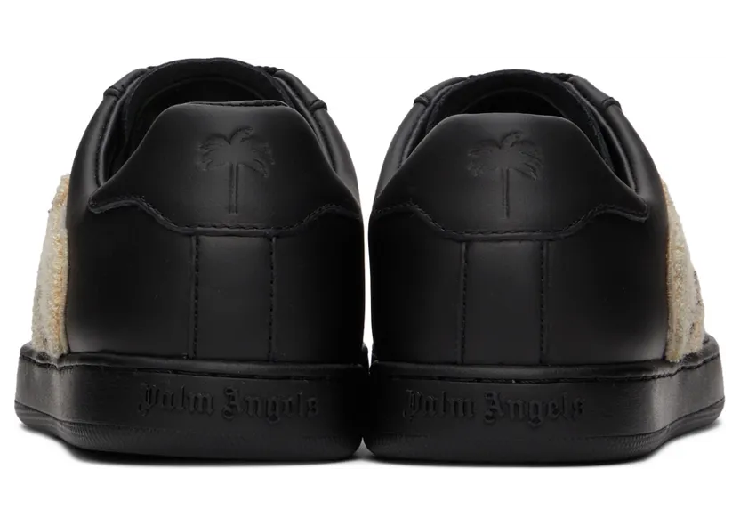 Palm Angels Black Teddy Bear Tennis Sneakers (PMIA058C99LEA0011060) (2)