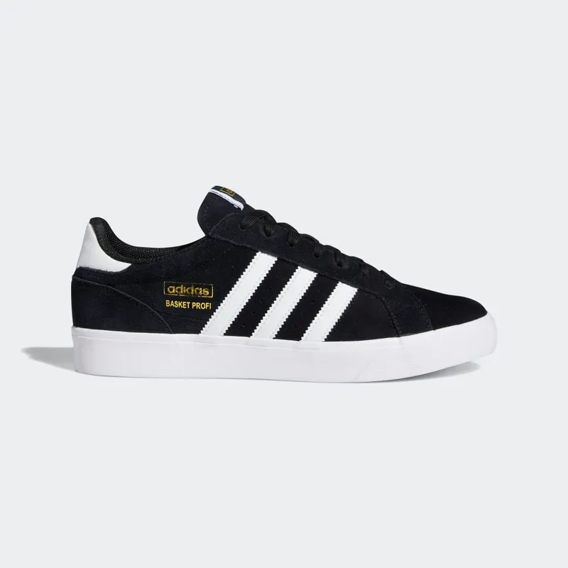 adidas Basket Profi Lo Core Black / Cloud White / Gold Metallic (FX3075)