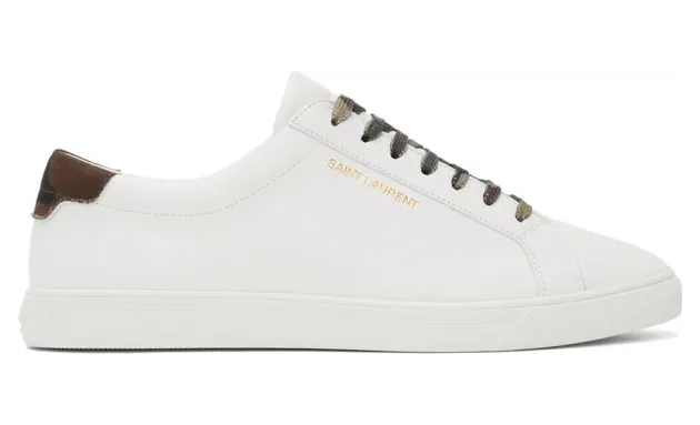 Saint Laurent White Camo Andy Sneakers (6113500ZS60)