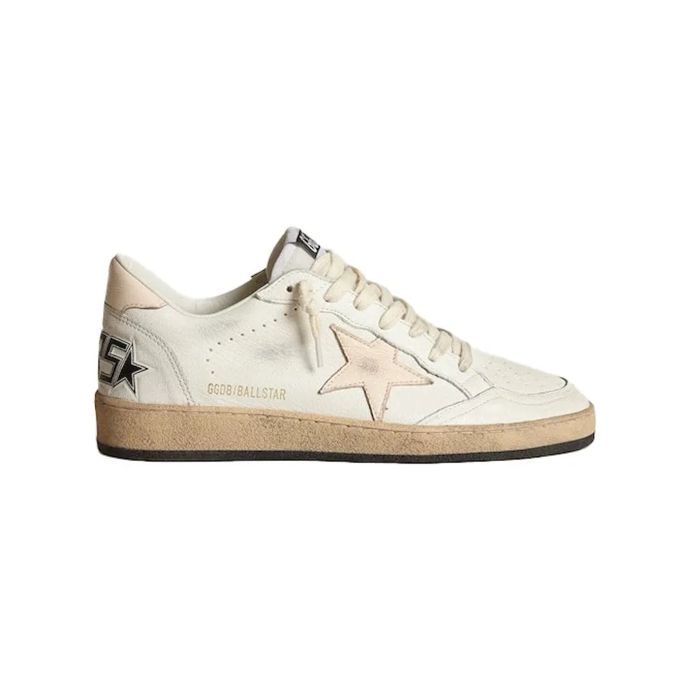 Golden Goose Ball Star LTD White Salmon Pink (GWF00117.F003428.10816)