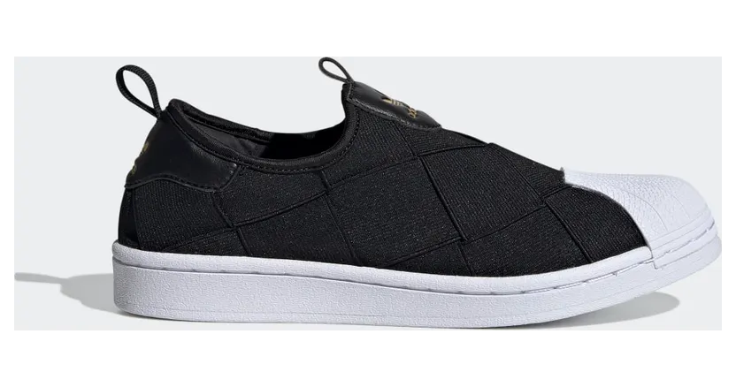 adidas Superstar Slip-On Core Black Cloud White Pink (W)