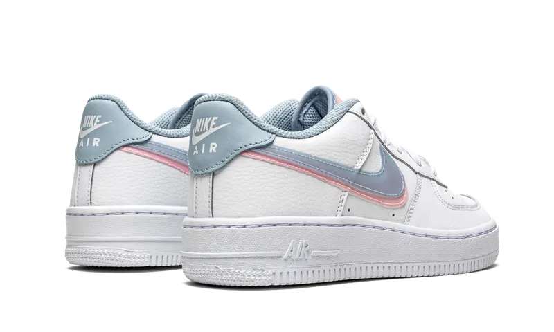 Nike Air Force 1 LV8 GS “Double Swoosh – White / Blue / Pink” (CW1574-100)