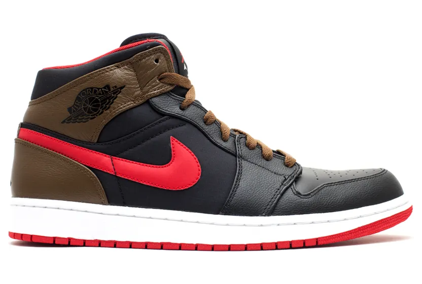 Jordan 1 Phat Black Red Olive