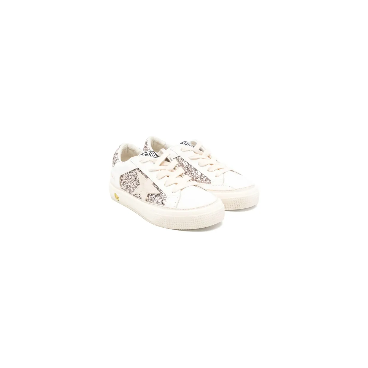 Golden Goose Glitter-panelled May “White/Silver” (GYF00715 F005321 11694)