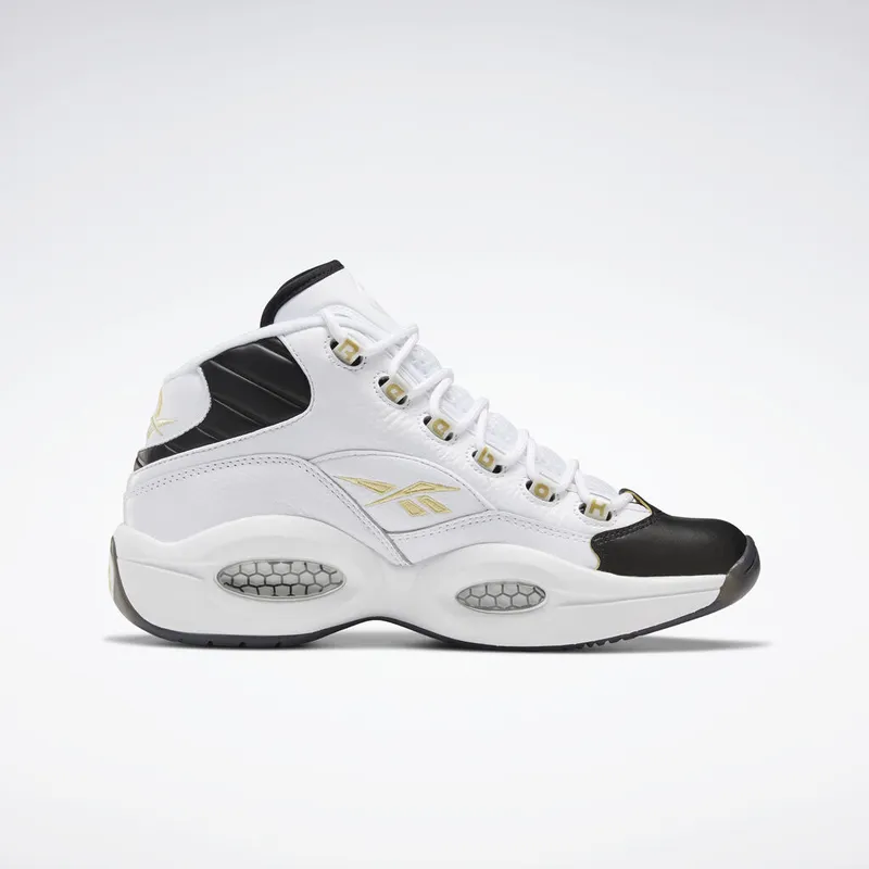 Reebok Question Mid Black Toe White/Black-Gold (Other Brands Other)
