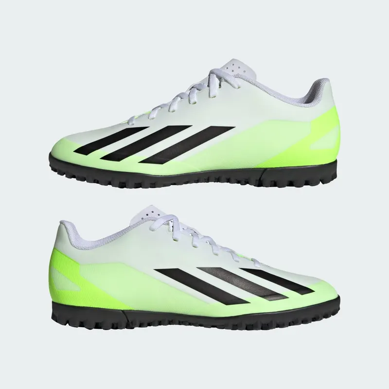 adidas X Crazyfast.4 Turf Cloud White Core Black Lucid Lemon (IE1583)