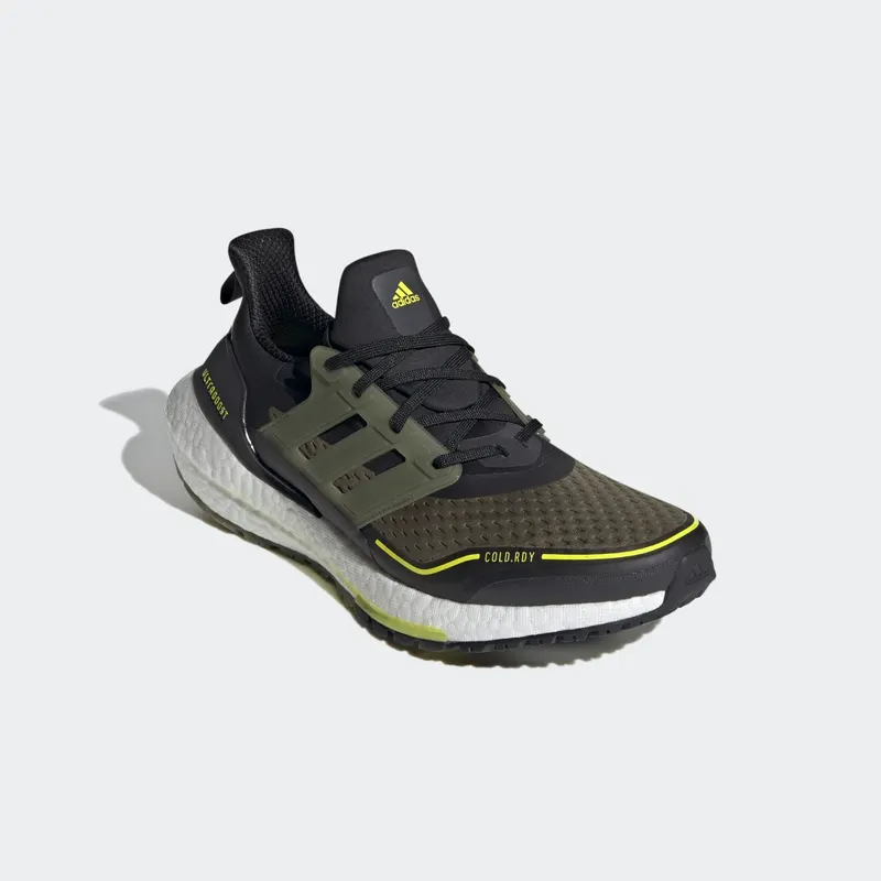 adidas Ultraboost 21 COLD.RDY Core Black / Focus Olive / Acid Yellow (S23896)