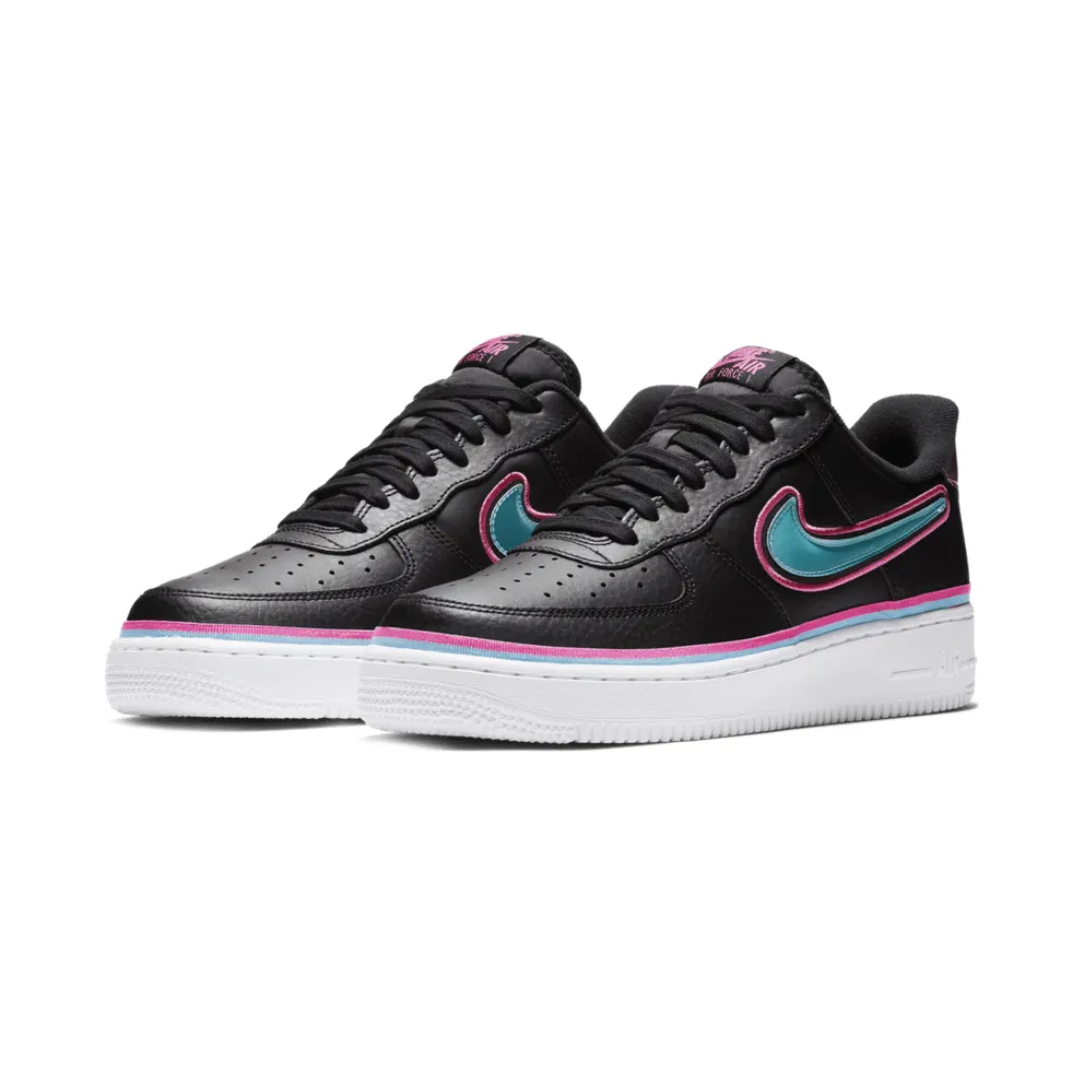 Nike Air Force 1 Low Sport NBA Black Blue Gale Laser Fuchsia Black/Blue Gale-Laser Fuchsia-White (AJ7748-002)