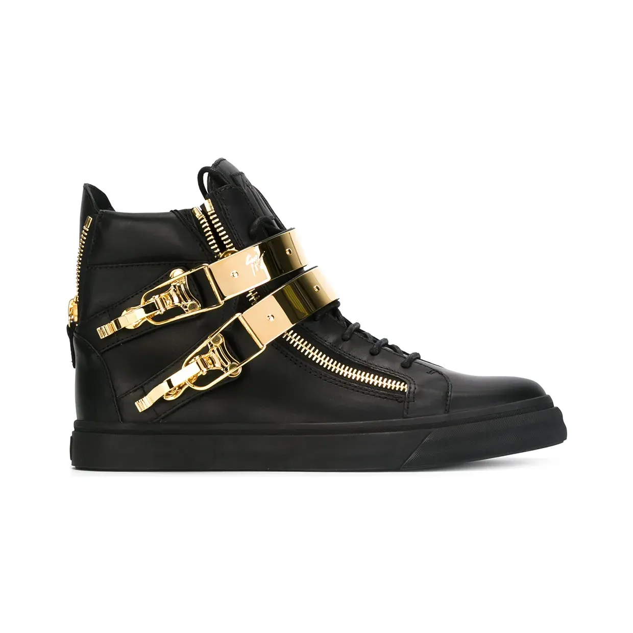Giuseppe Zanotti High-Top-Sneakers mit Reißverschluss “Black” (RU5040001)