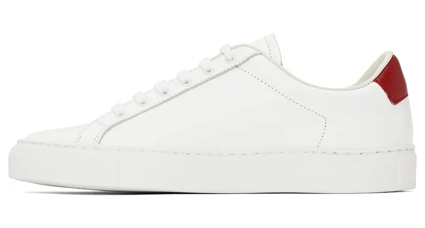 Common Projects White & Red Retro Low Sneakers (6093) (3)