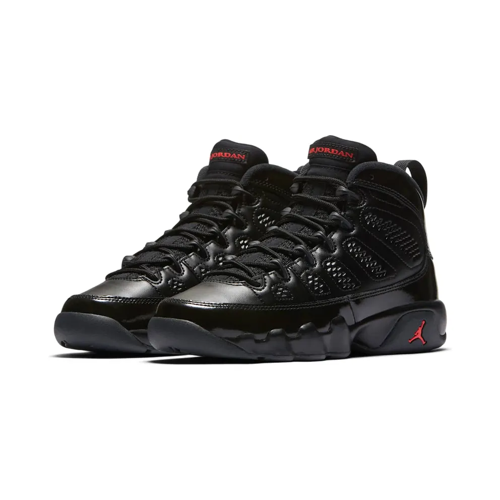 Jordan 9 Retro Bred Patent (GS) Black/University Red-Anthracite (302359-014)