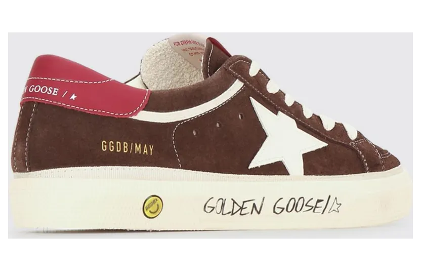 Golden goose Boy’s May Smooth and Suede Calfskin Leather Sneakers Brown (GTF00496F00864555773) (2)