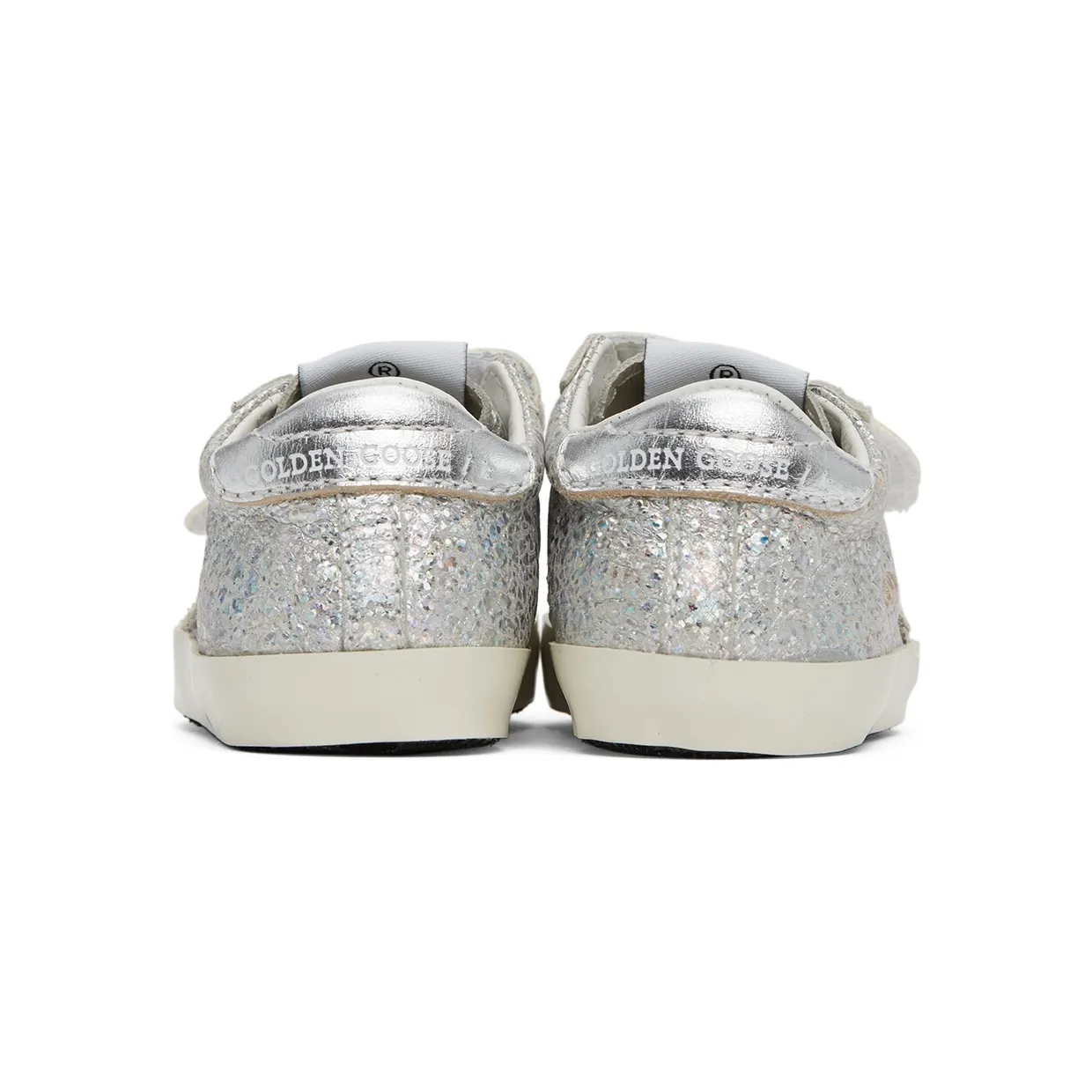 Golden Goose Baby Silver Velcro School Sneakers (GIF00166.F002037.70160) (2)