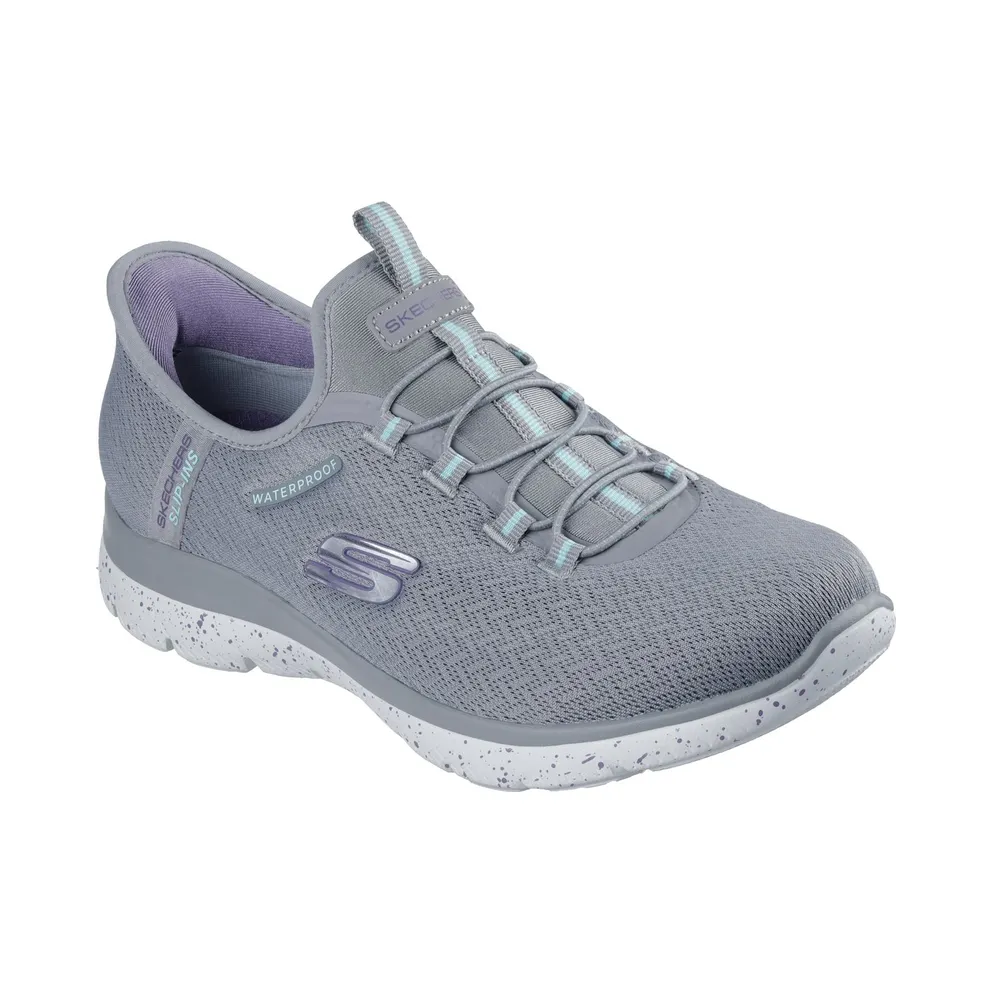 Skechers Slip-ins Waterproof “Grey / Aqua” (150199GYAQ)
