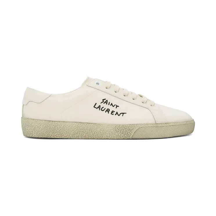 Saint Laurent Off-White Worn-Look Court Classic SL/06 Sneakers (611106GUP10)