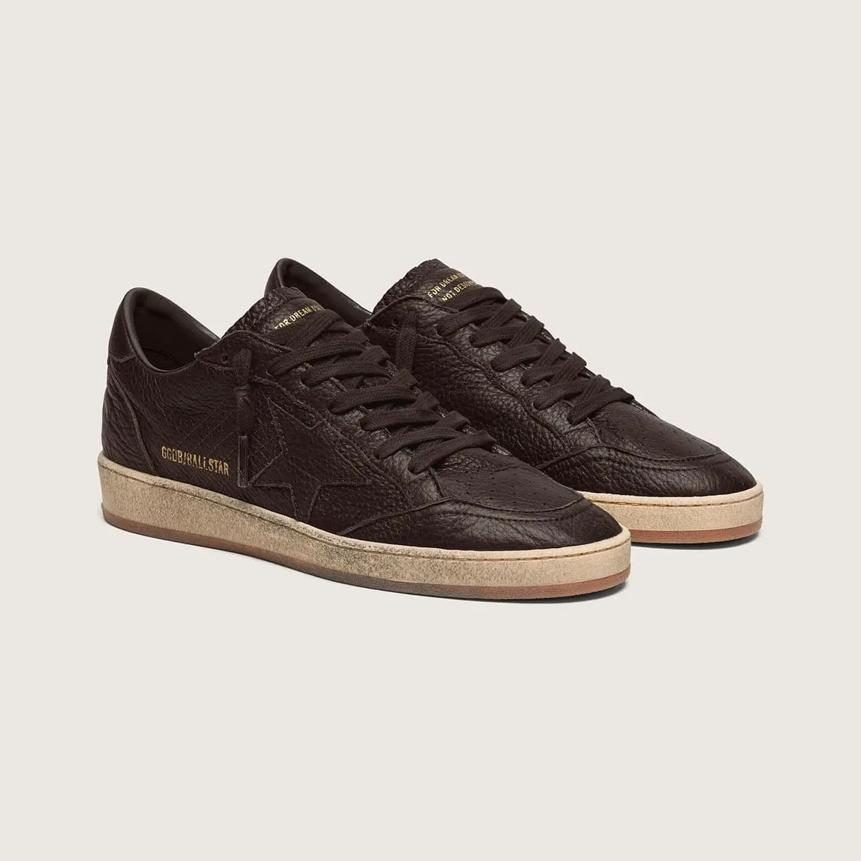 Golden Goose Ball Star In Dark Brown Leather With Tone-On-Tone Leather Star (GMF00117.F008888.55381) (2)