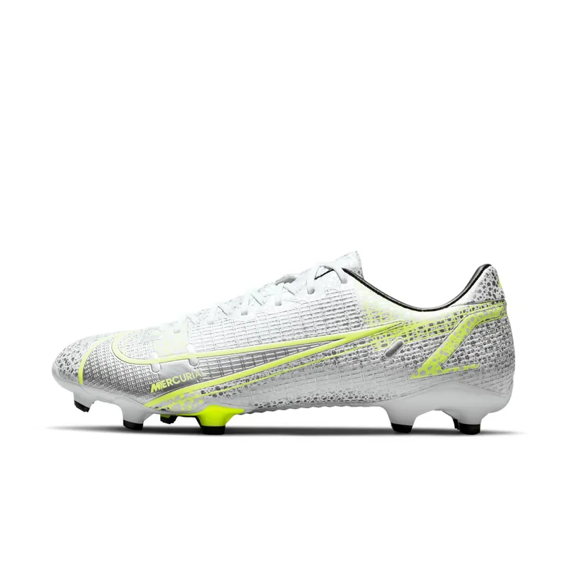 Nike Mercurial Vapor 14 Academy FG MG “White / Metallic Silver / Volt / Black” (CU5691-107)