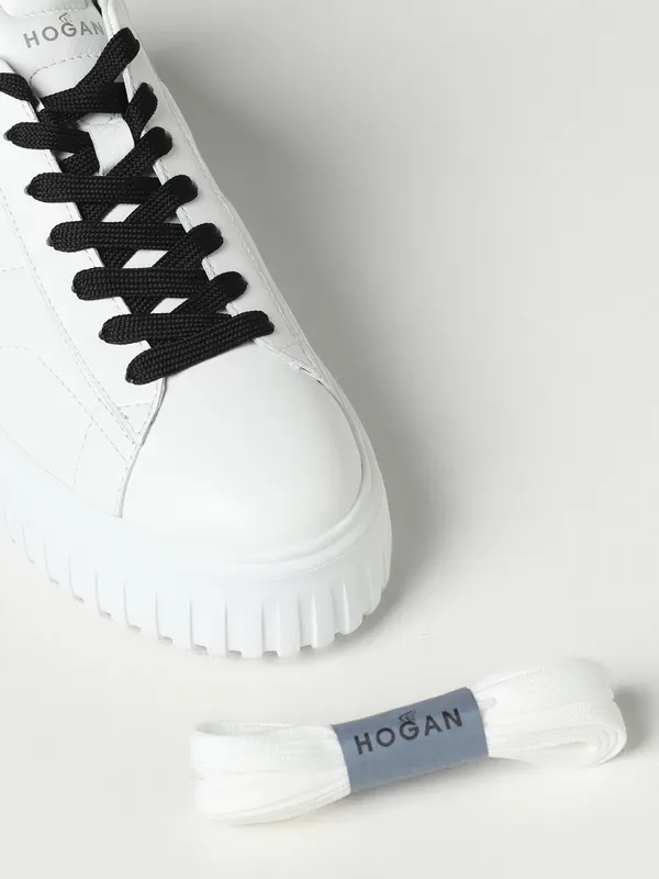 Hogan H-Stripes Sneakers in Nappa Leather White (HXW6450FC60LE90001) (3)