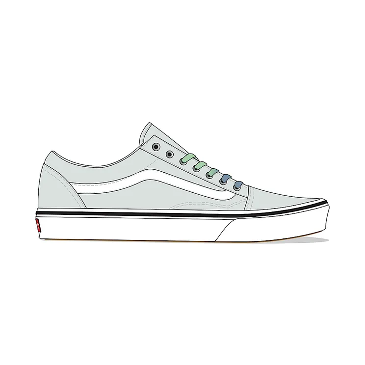 Vans ComfyCush Old Skool “Barely Blue-True White” (VN0A3WMA4BI)