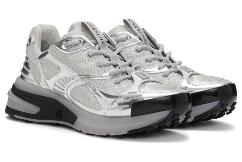 Givenchy Grey & Silver GIV 1 TR Sneakers (BH005TH16M) (4)