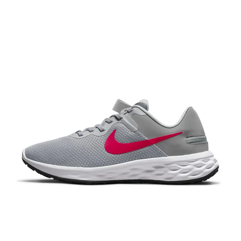 Nike Revolution 6 FlyEase Next Nature Easy On/Off Road Running Grey 50% Sustainable Materials (DC8992-004)