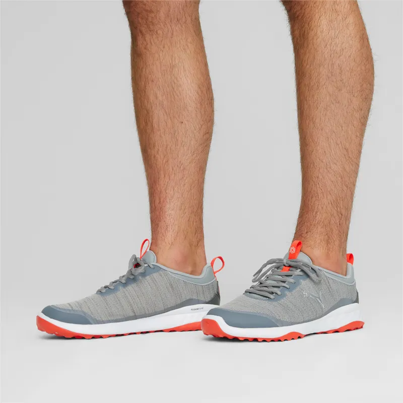 Puma FUSION Pro Golf Shoes Grey/Red/Silver (377041-01)