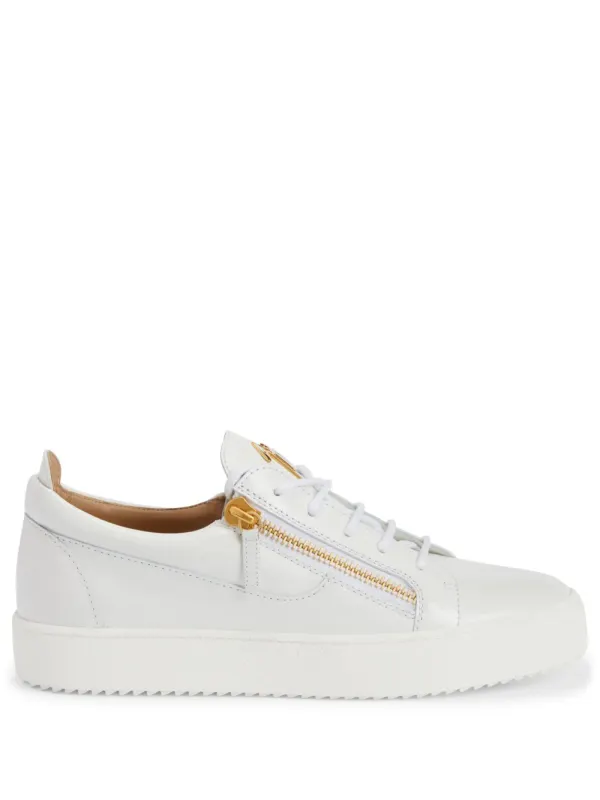 Giuseppe Zanotti Frankie Sneakers mit doppeltem Reißverschluss – Weiß (RM40033002)