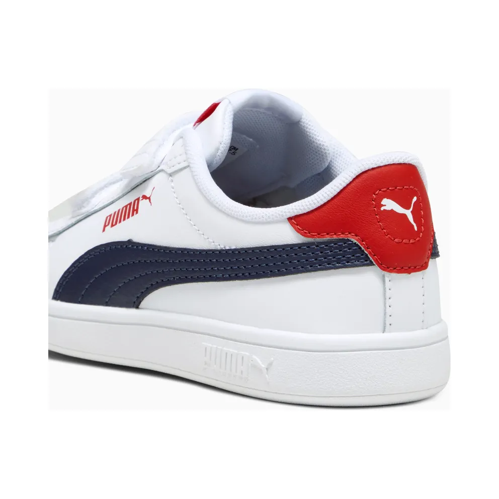 Puma Smash 3.0 leren V White/Blue/Red (392033-11)