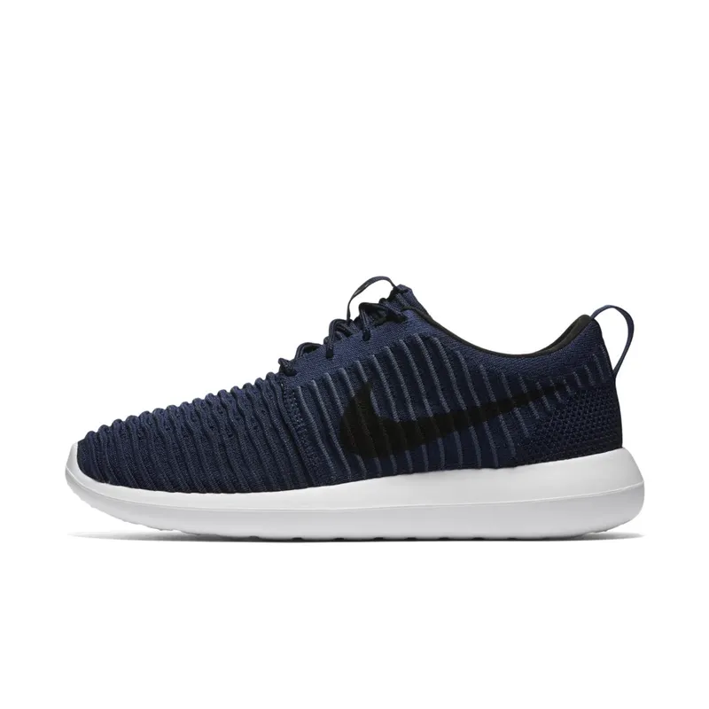 Nike Roshe Two Flyknit College Navy College Navy/White-Squadron Blue-Black (844833-400)
