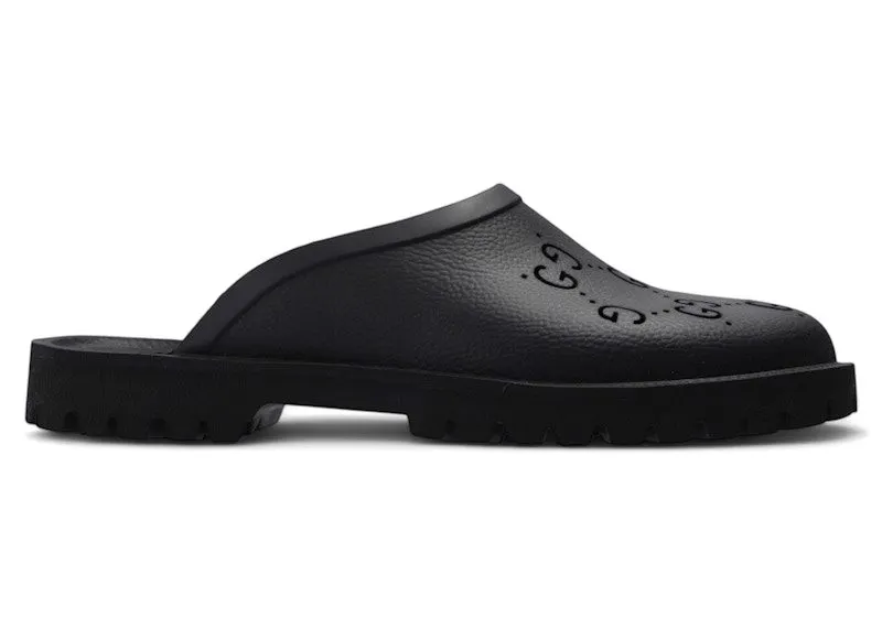 Gucci Slip-on Sandal Cut Out Monogram Black (655517 JFB00 1000)