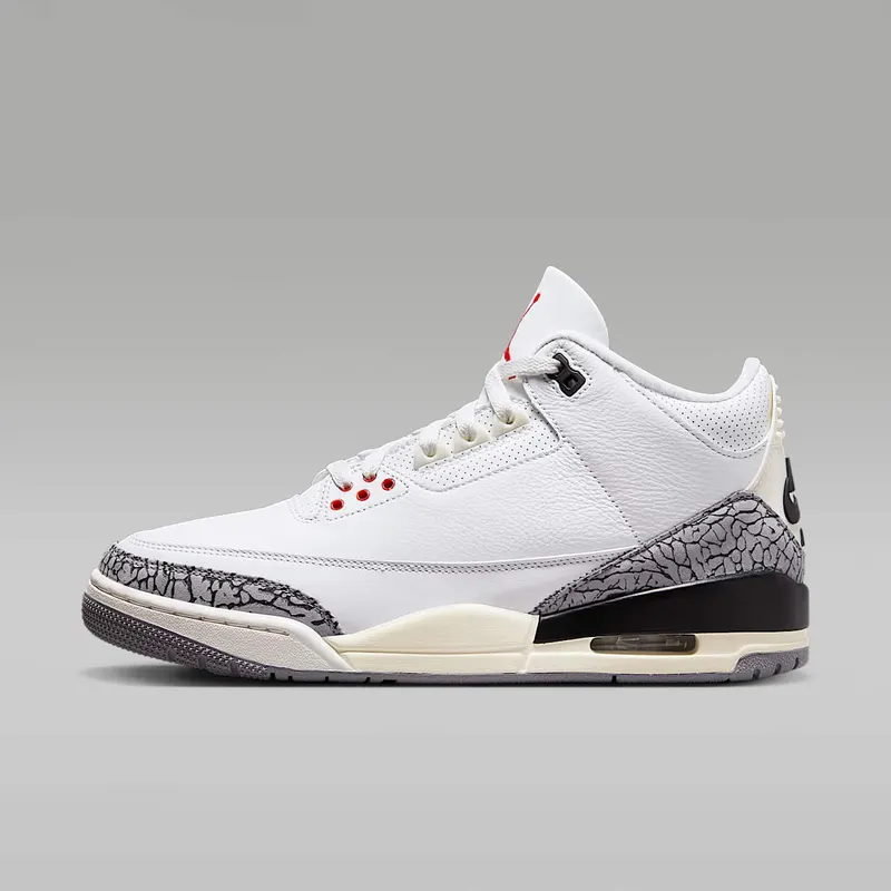 Nike Air Jordan 3 Retro White Cement Reimagined “Summit White / Black / Cement Grey / Fire Red” (DN3707-100)