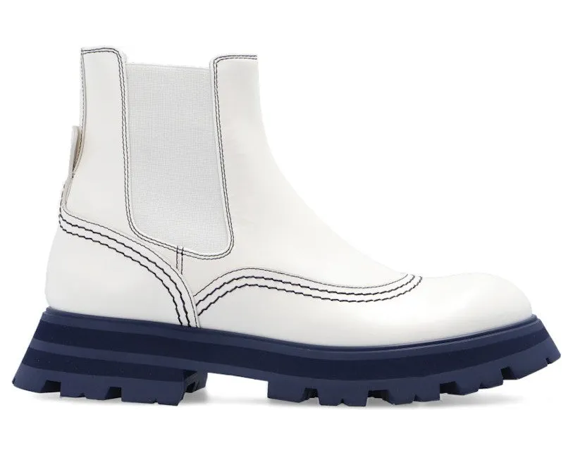 Alexander McQueen Wander Chelsea Boot White Navy (686283WHZ8R9295)