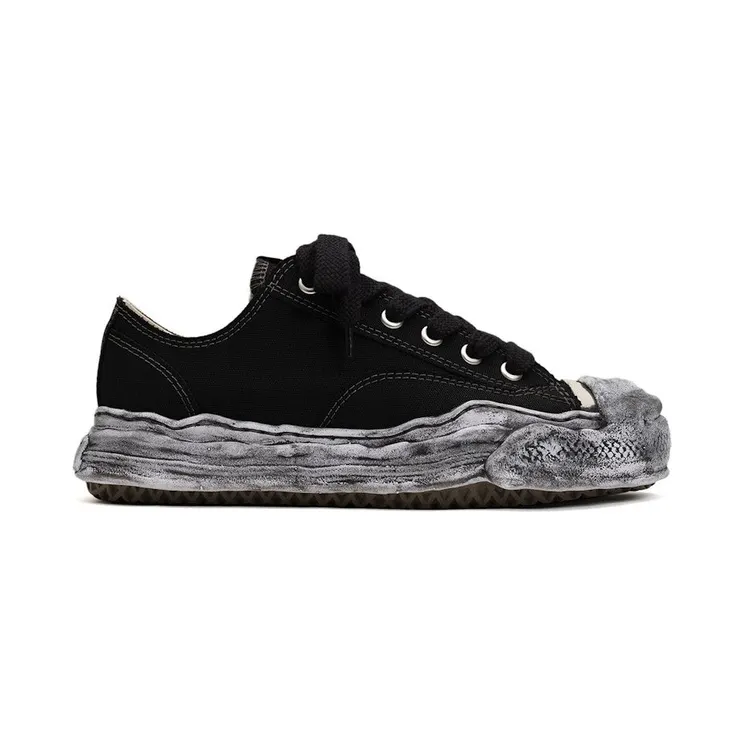 Maison Mihara Yasuhiro Hank OG Sole Garment Dyed Canvas Low Black White (A13FW714-BLK)